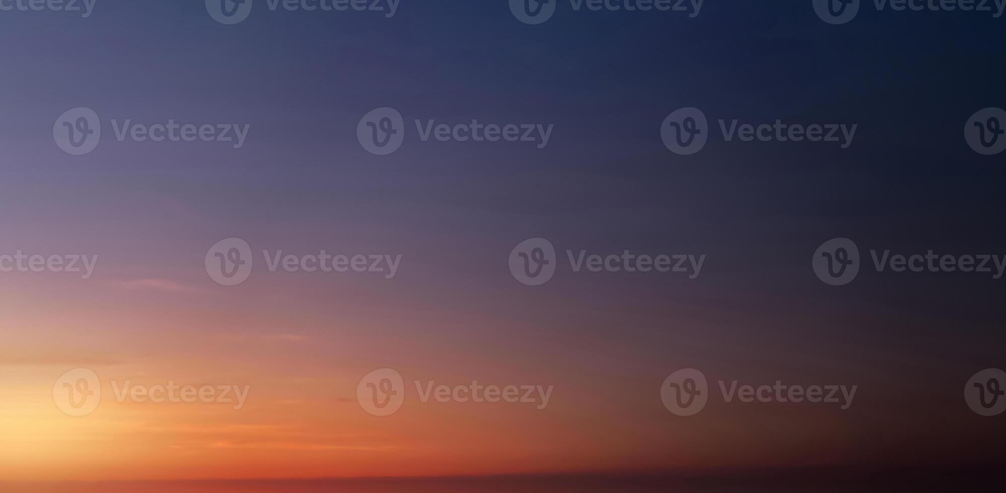 Sunset Sky,Clouds over Beach in the evening with Blue,Red, Orange,Yellow and Purple Sunlight in Summer,Beautiful panoramic nature sunrise, Romantic sky with Dusk Twilight photo