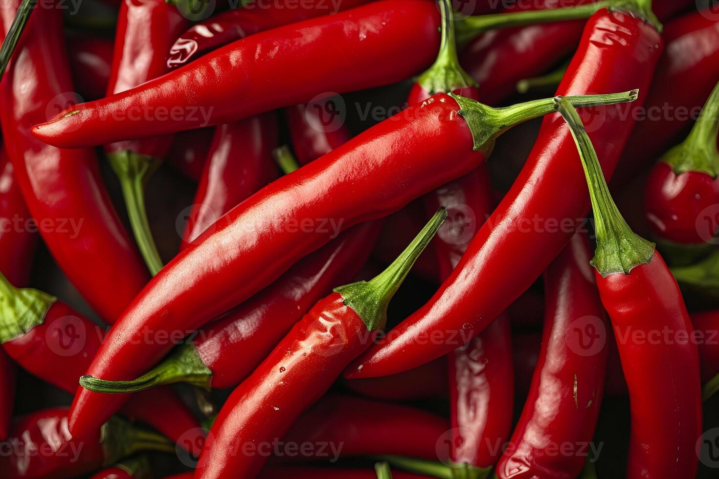 AI generated a bunch of chili peppers close up photo