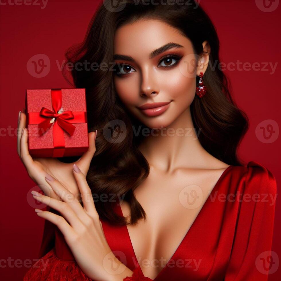 AI generated Valentine's Day Celebration Photoshoot of Couples, Gift photo