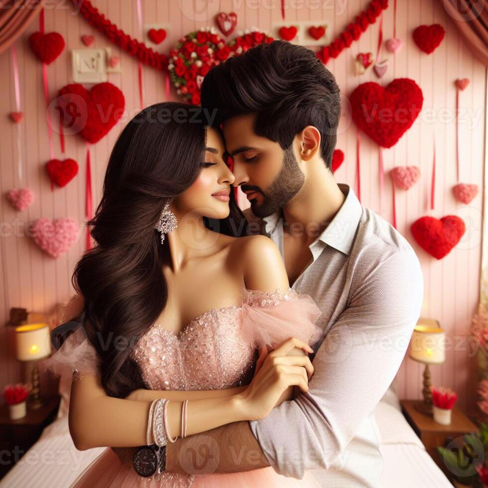 AI generated Valentine's Day Celebration Photoshoot of Couples, Gift photo