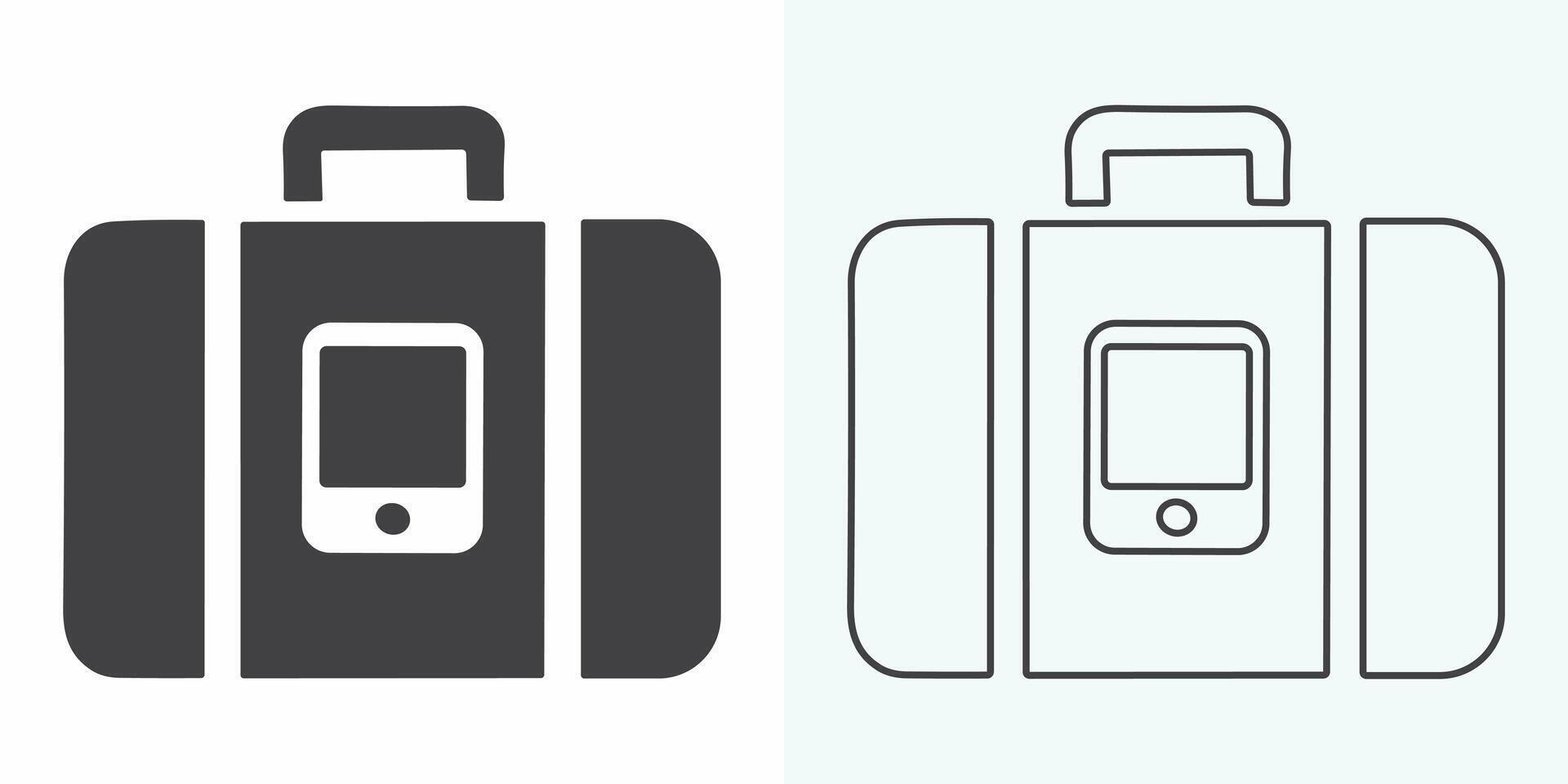 Briefcase, set of briefcase, bag, suitcase. Flat design, vector illustration, vector.