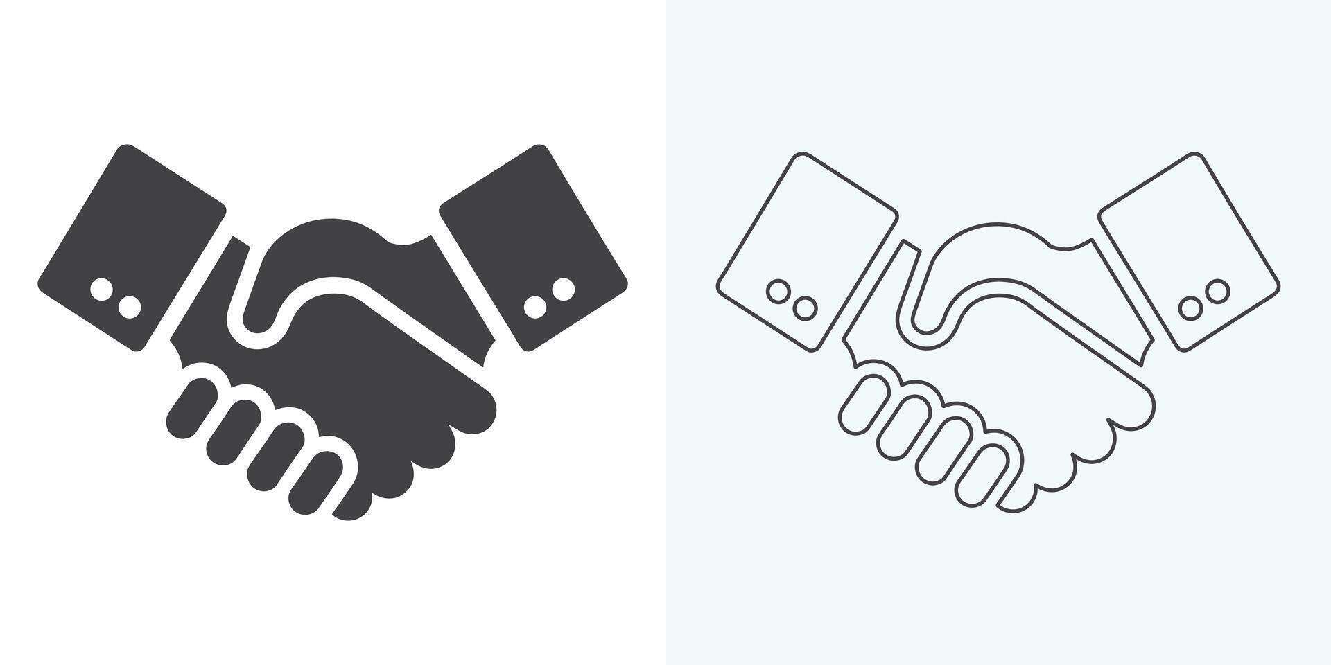 Handshake vector icon. Handshake icon set. business handshake. contact agreement