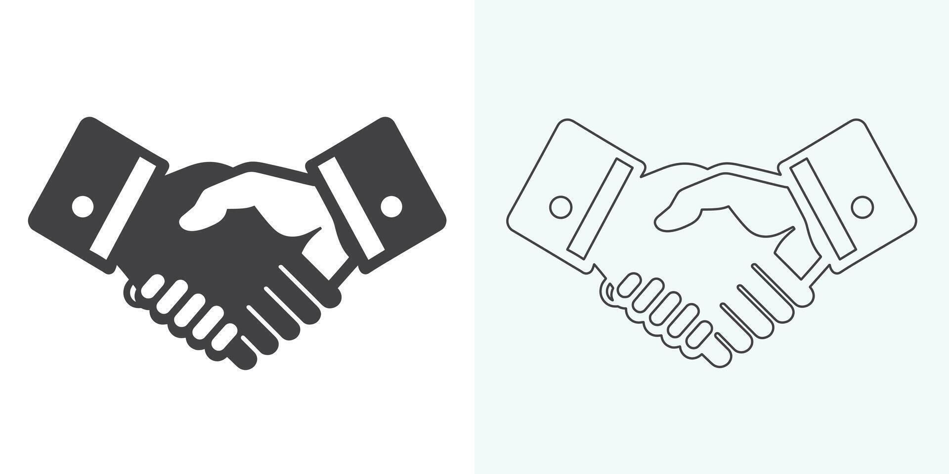 Handshake vector icon. Handshake icon set. business handshake. contact agreement