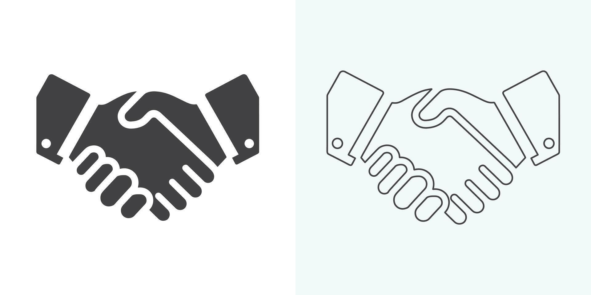 Handshake vector icon. Handshake icon set. business handshake. contact agreement