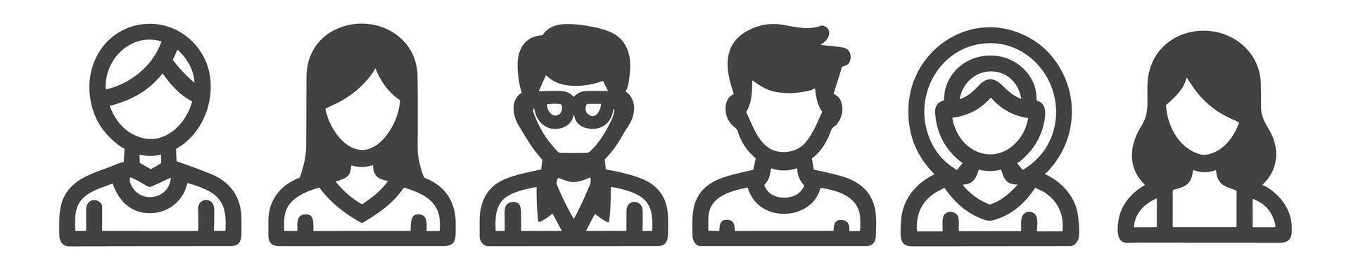 People icon set. person icon vector. User Icon vector. team symbols vector