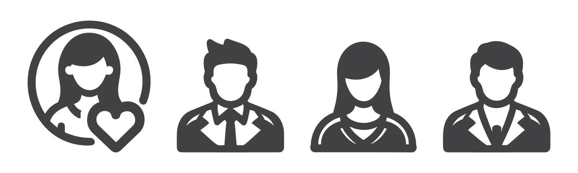 people icon set. person icon vector. User Icon vector. vector