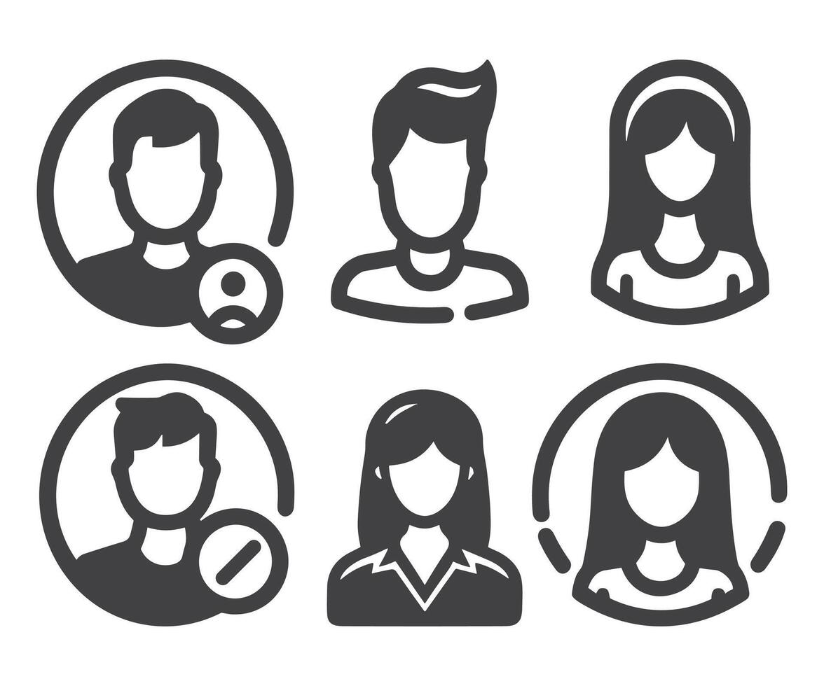 User icon vector set. Profile and people silhouette collection. people icon set. person icon vector
