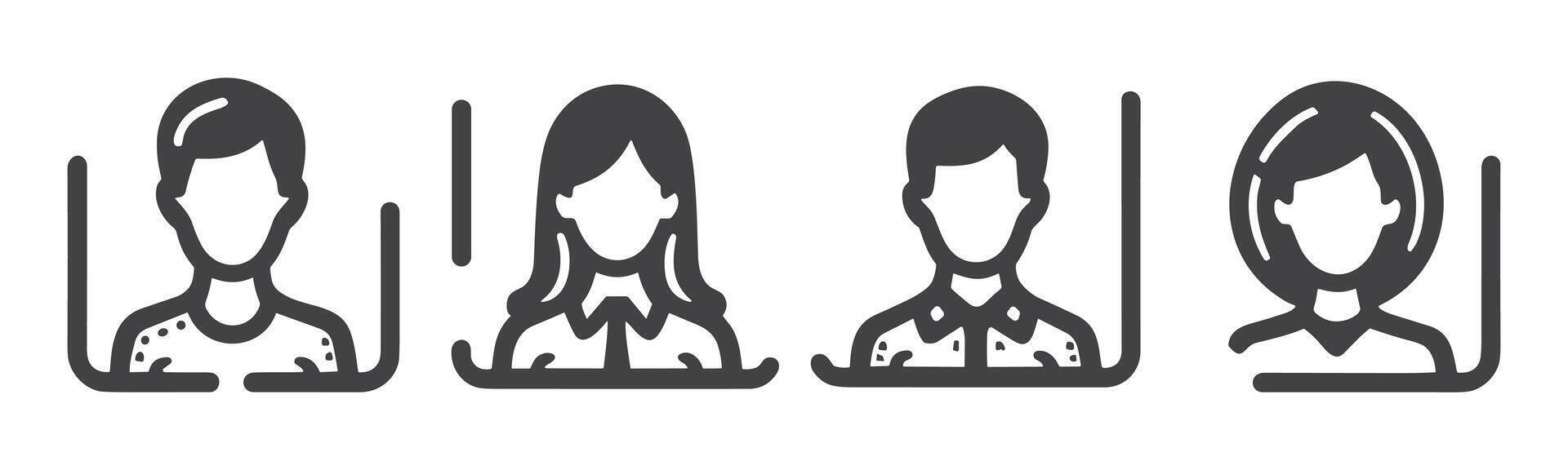 people icon set. person icon vector. User Icon vector. vector