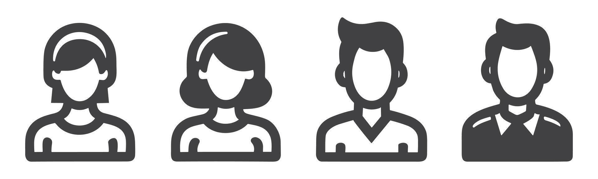 people icon set. person icon vector. User Icon vector. vector