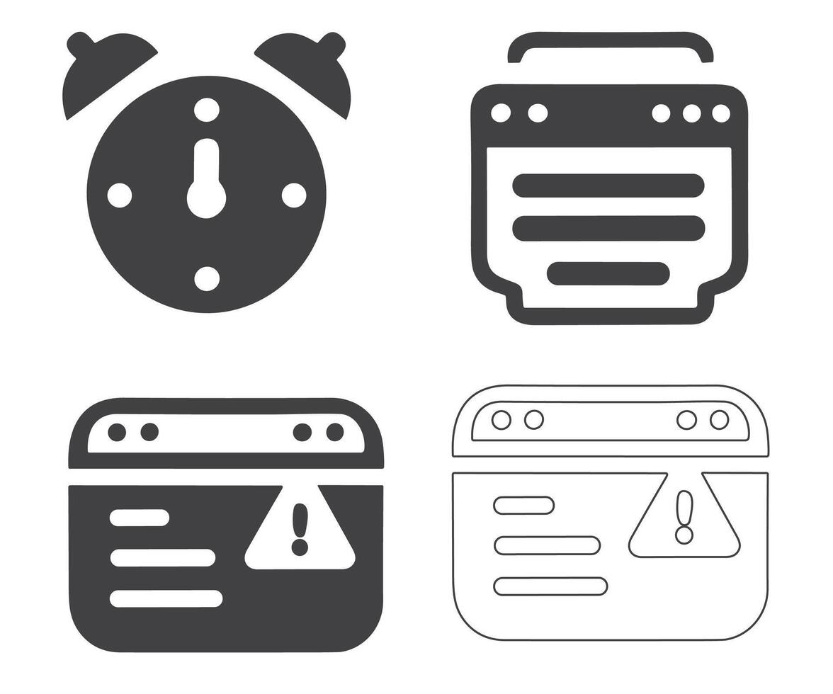 Notification bell icon set. Notice message. Alarm symbol.Incoming inbox message. New message notifications icons. vector