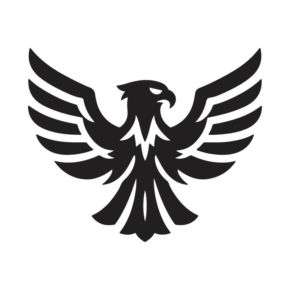 Eagle Fly. Eagle silhouette. eagle mascot spread the wings. eagle icon illustration isolated vector sign symbol