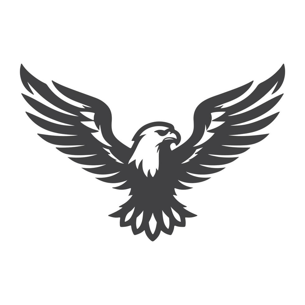 Eagle Fly. Eagle silhouette. eagle mascot spread the wings. eagle icon illustration isolated vector sign symbol