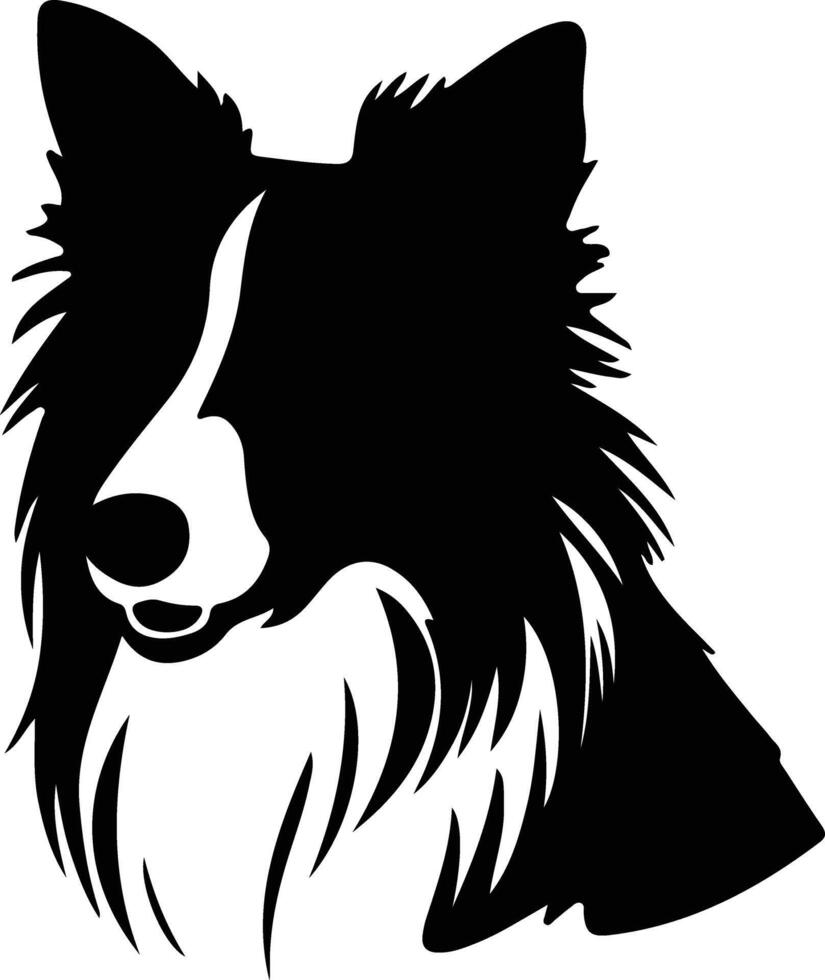 Collie    black silhouette vector