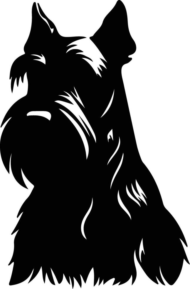 Giant Schnauzer    black silhouette vector