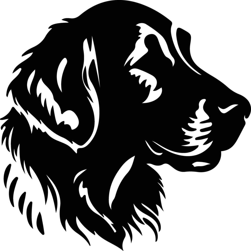 Golden Retriever  silhouette portrait vector