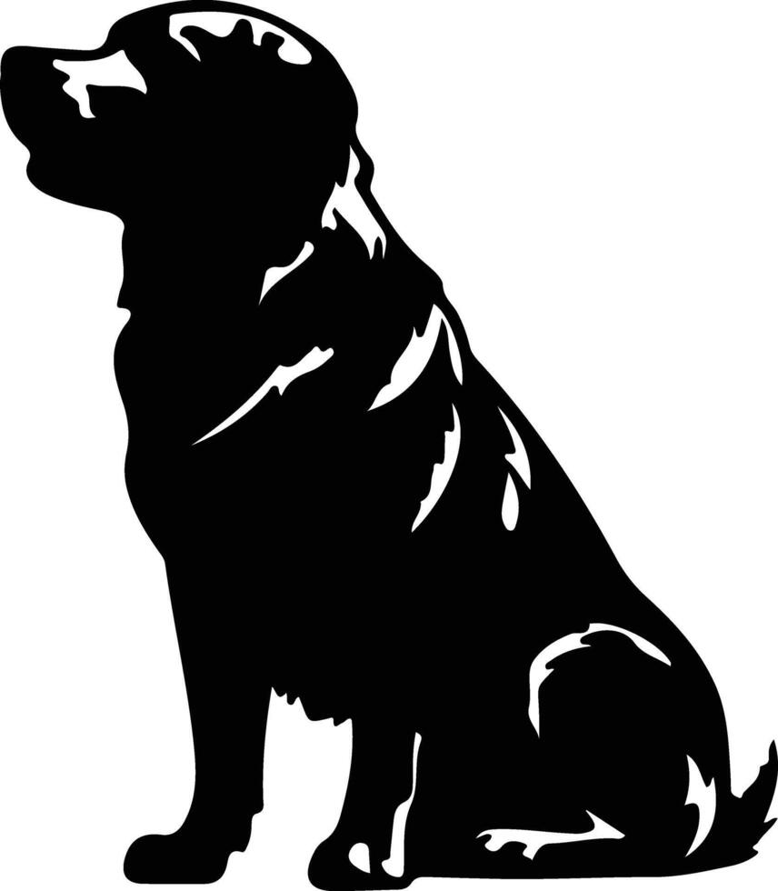 Golden Retriever   black silhouette vector