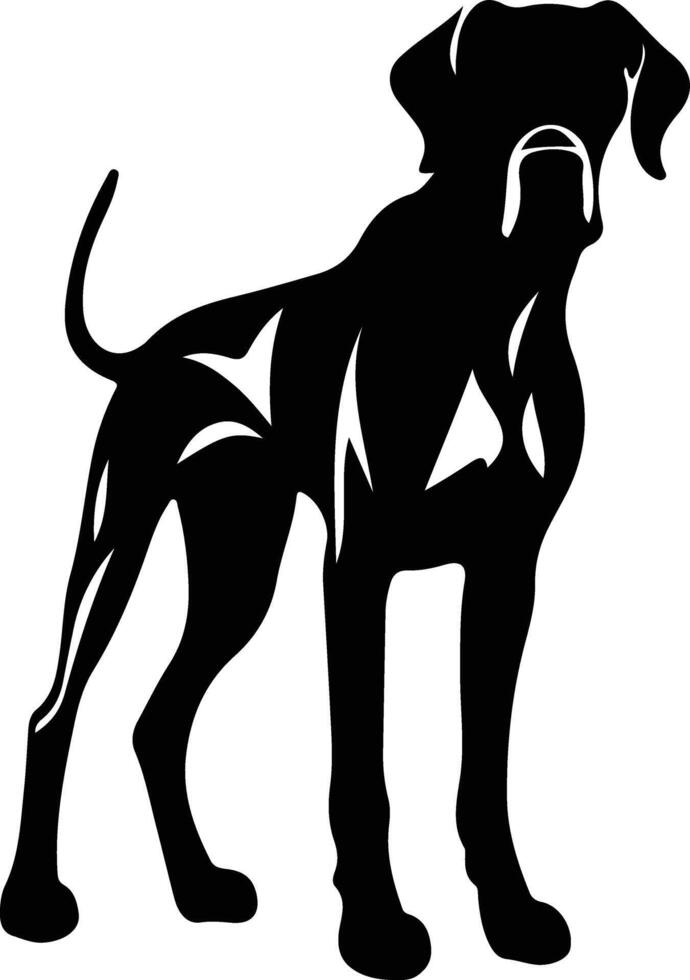 Great Dane  silhouette portrait vector