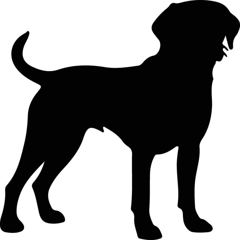 Labrador Retriever   black silhouette vector