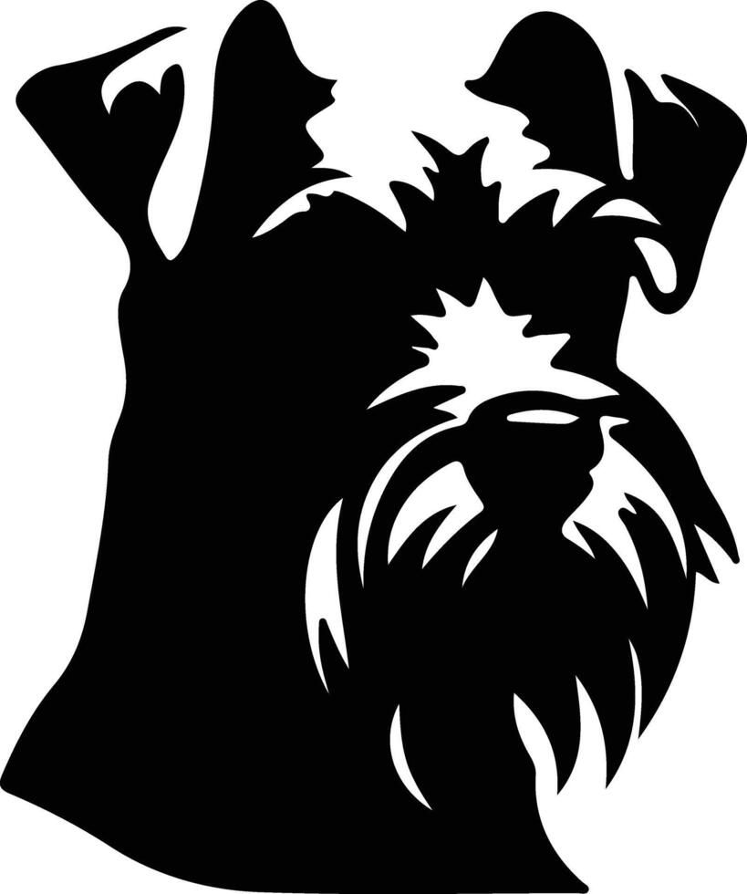 Miniature Schnauzer   black silhouette vector