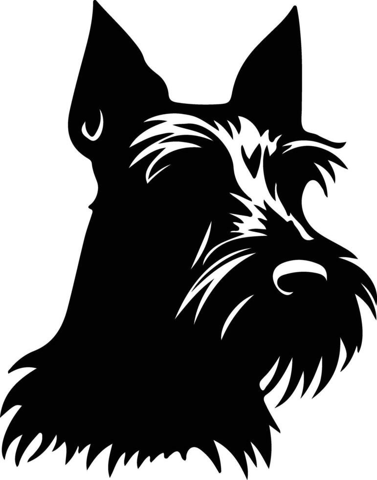 Scottish Terrier    black silhouette vector