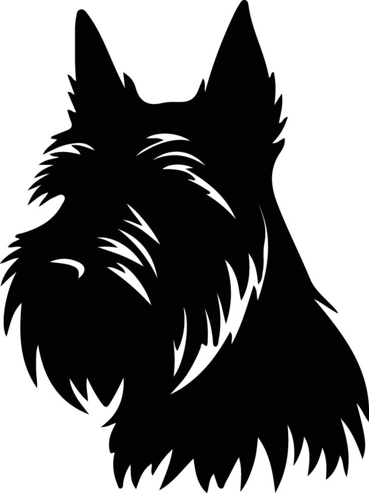 Scottish Terrier   black silhouette vector