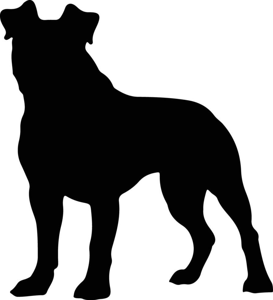 presa canario negro silueta vector