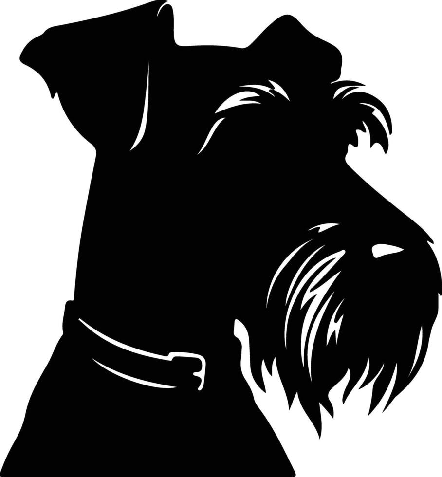 estándar Schnauzer negro silueta vector