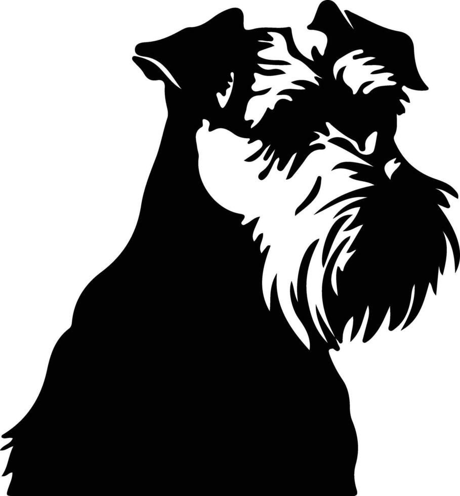 galés terrier negro silueta vector