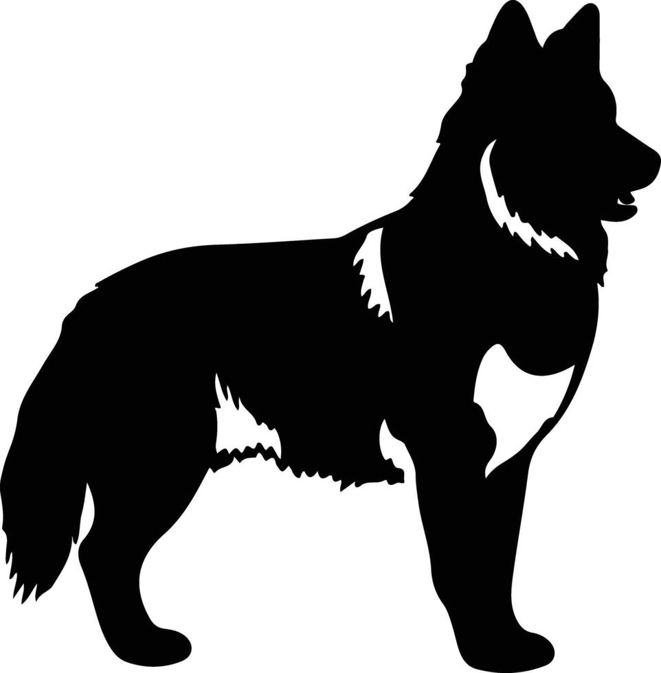 Akita  black silhouette vector