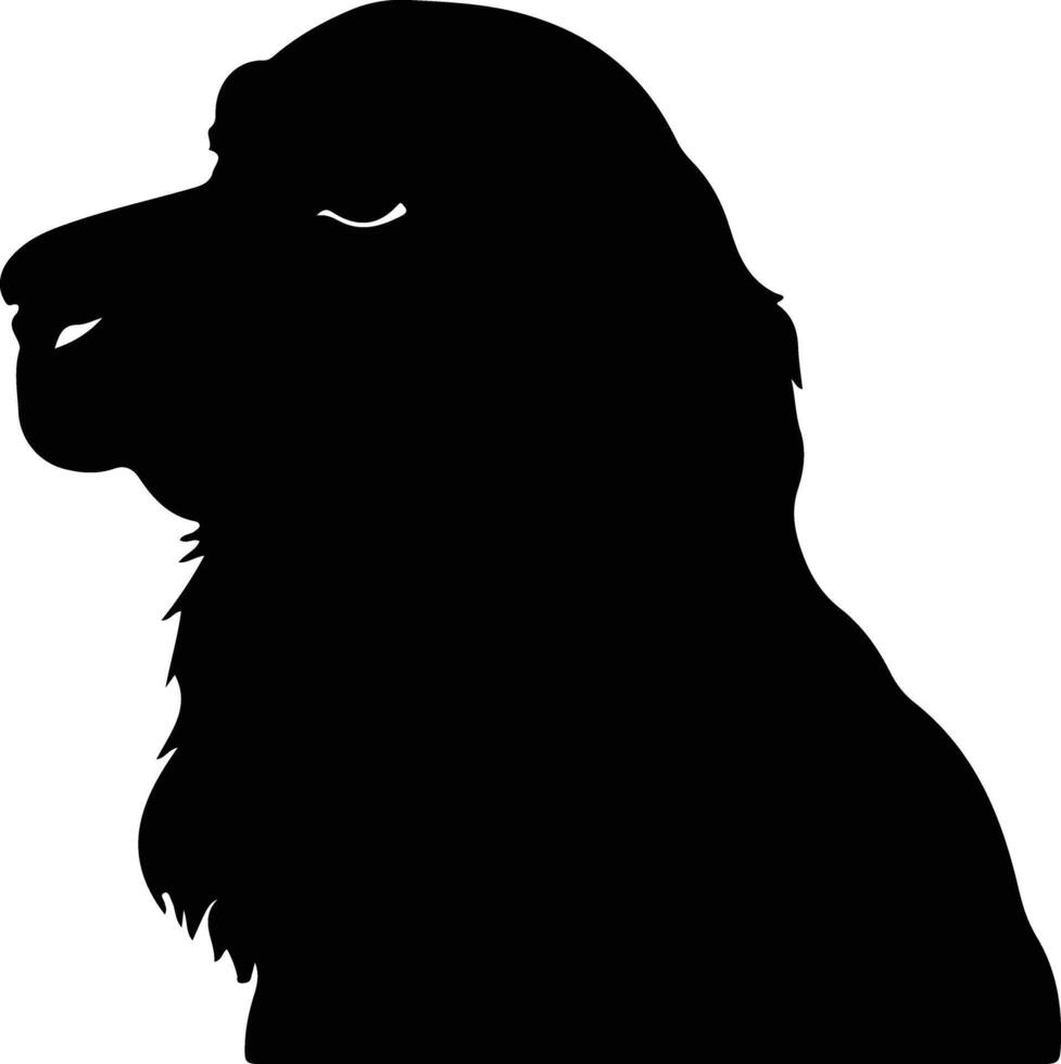 American Cocker Spaniel    black silhouette vector