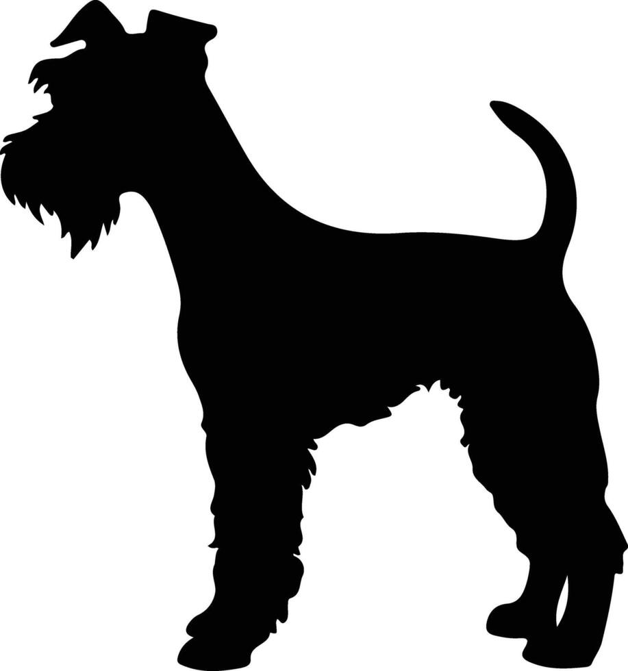 cable zorro terrier negro silueta vector