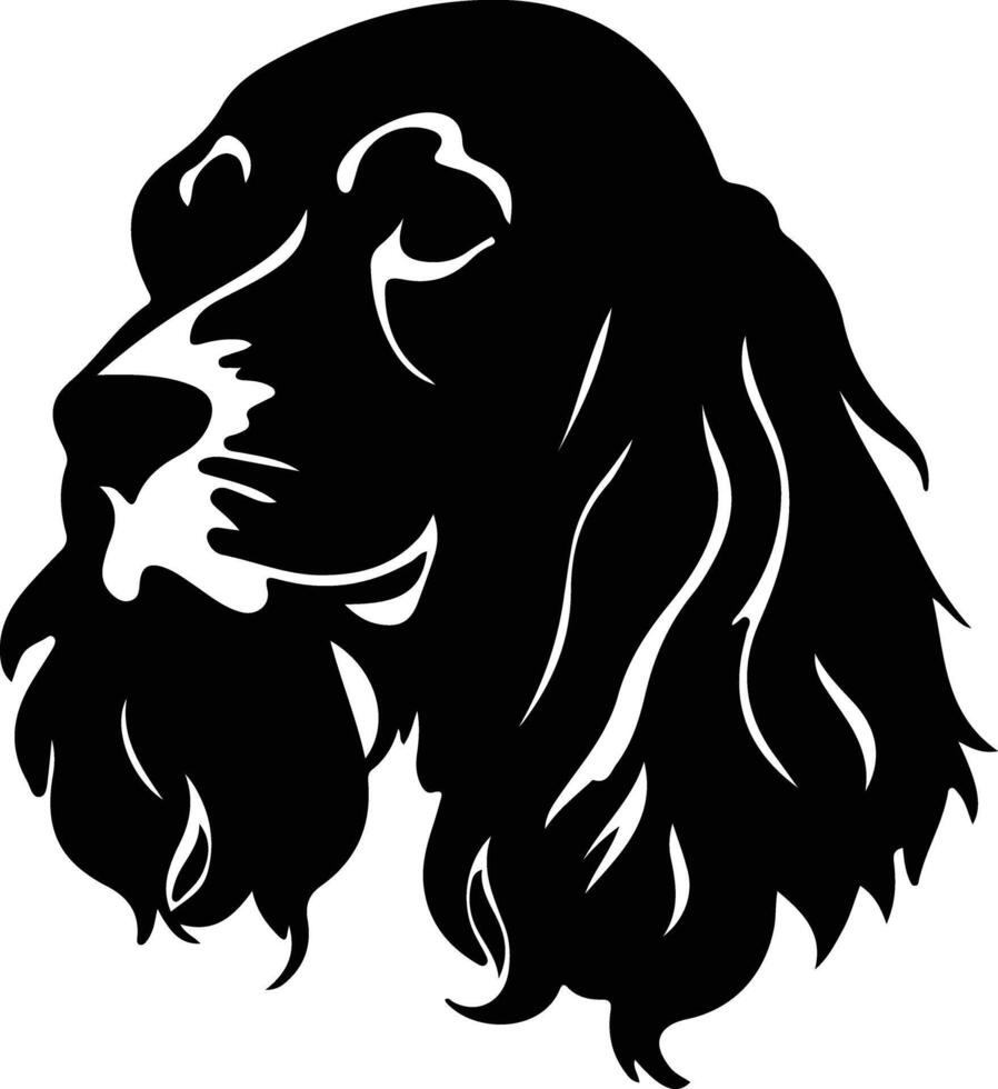 American Cocker Spaniel    black silhouette vector