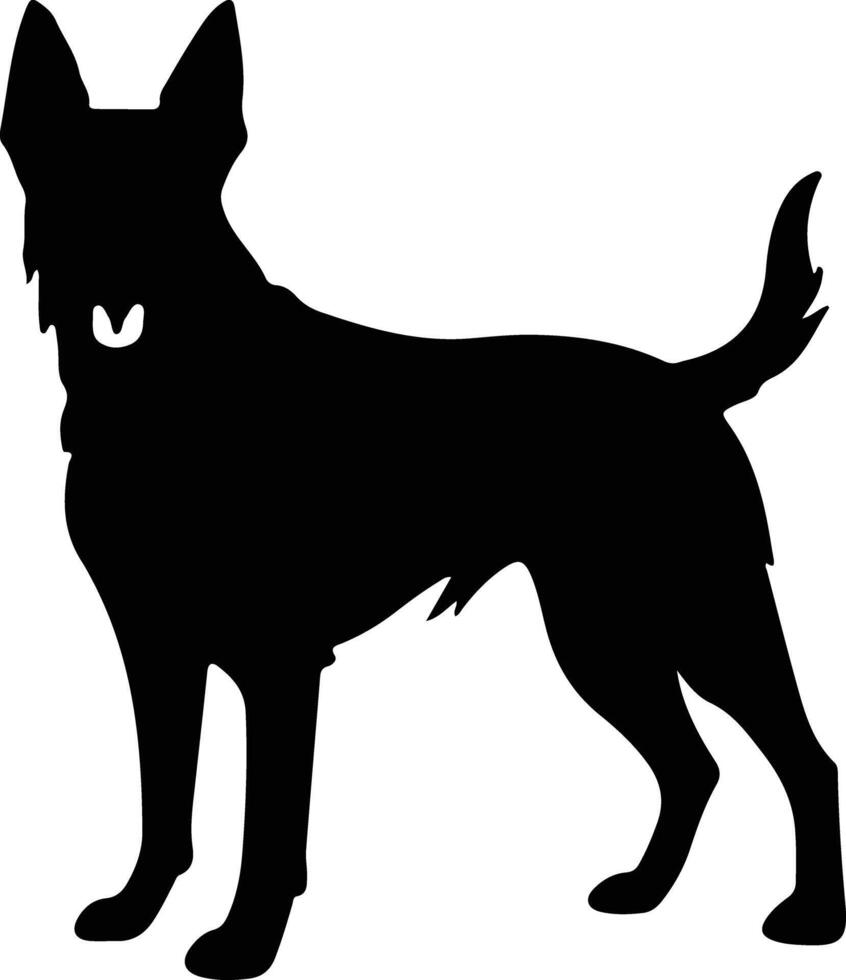 Beauceron   black silhouette vector