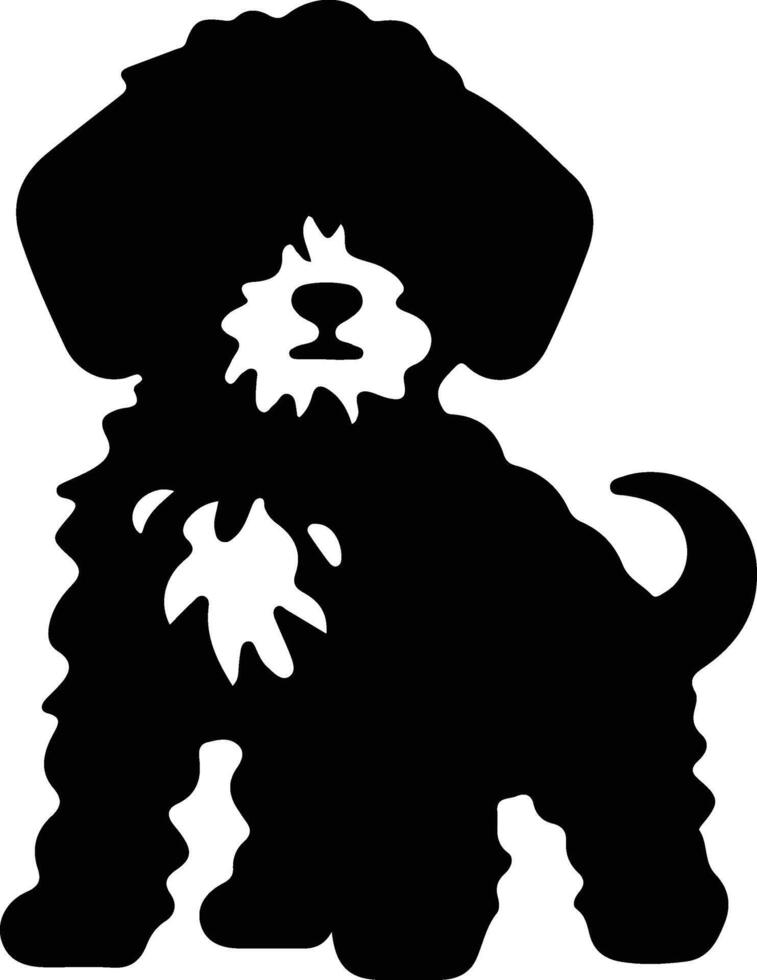 Bichon Frise   black silhouette vector