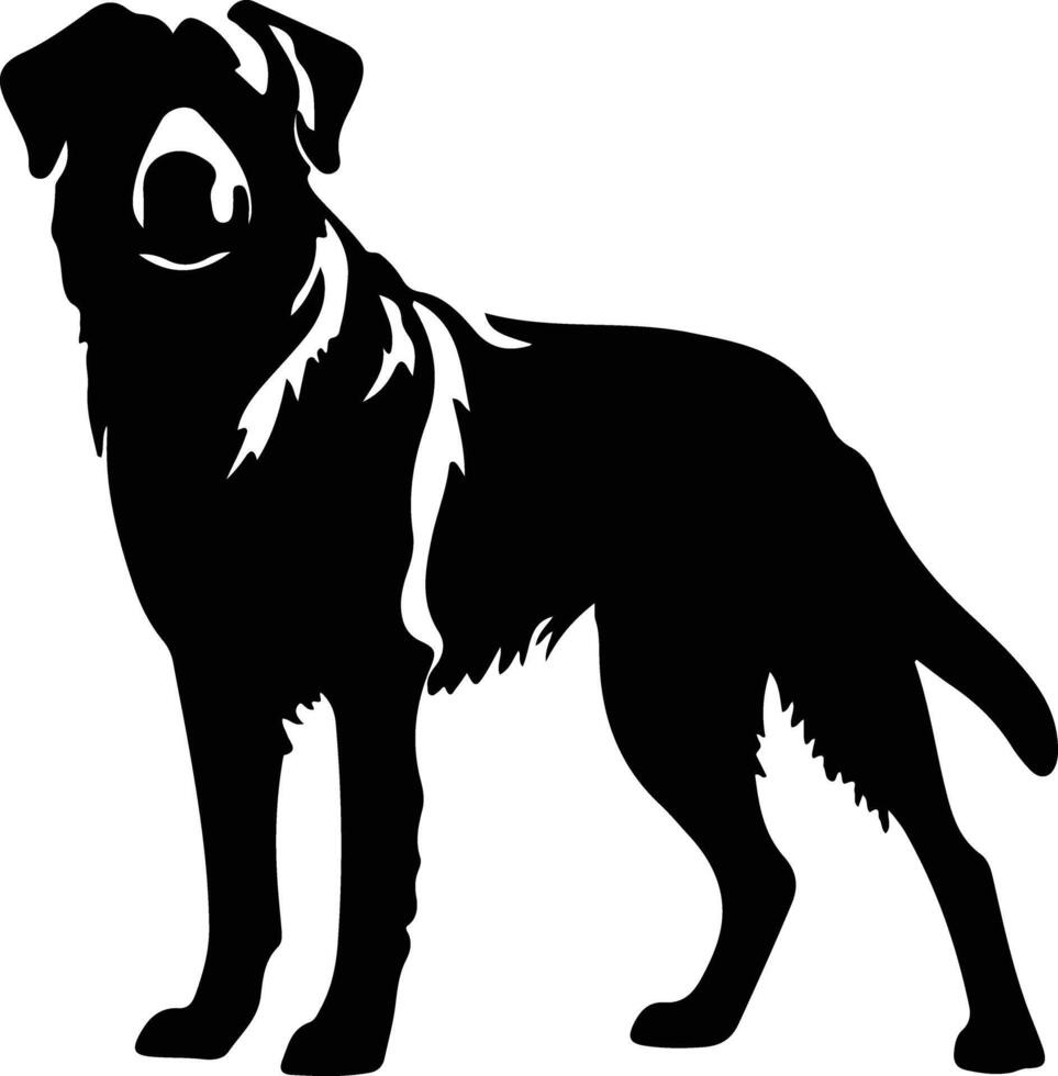 Anatolian Shepherd Dog   black silhouette vector