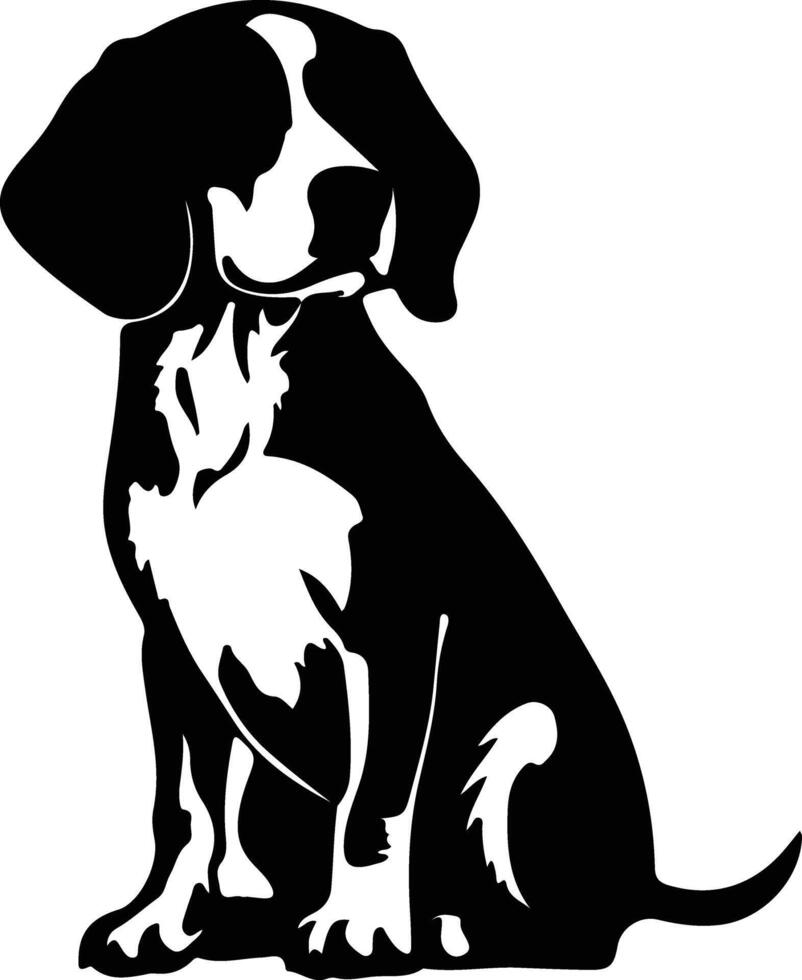 Beagle   black silhouette vector