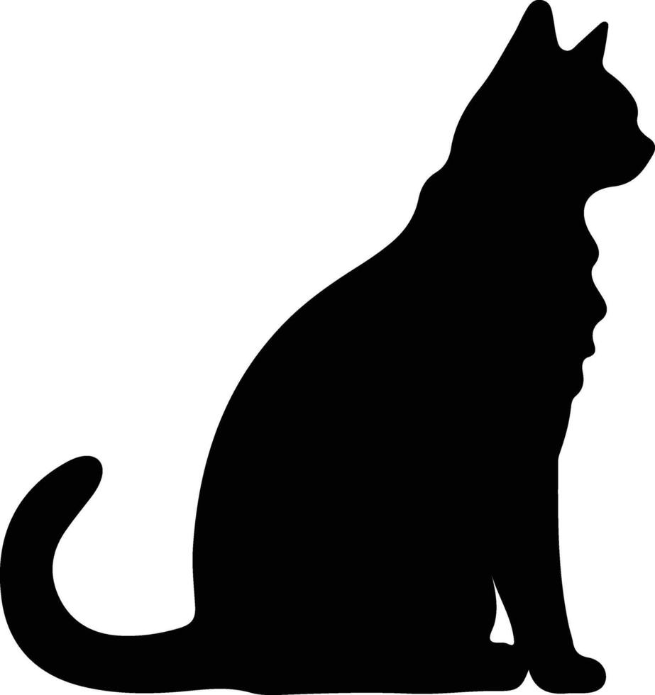 Foldex Cat  black silhouette vector