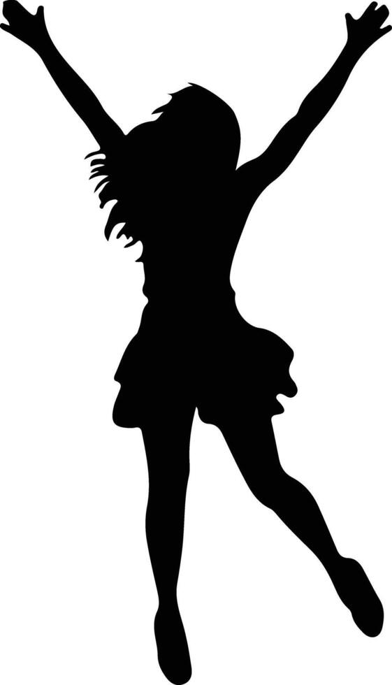 Joy  black silhouette vector