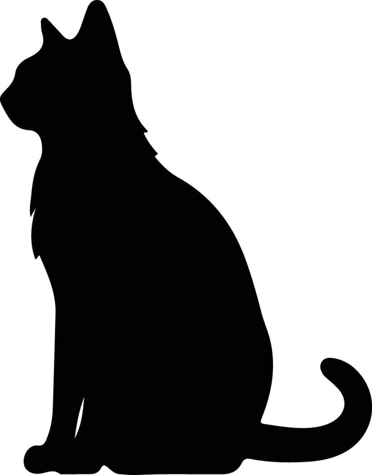 serengeti gato negro silueta vector