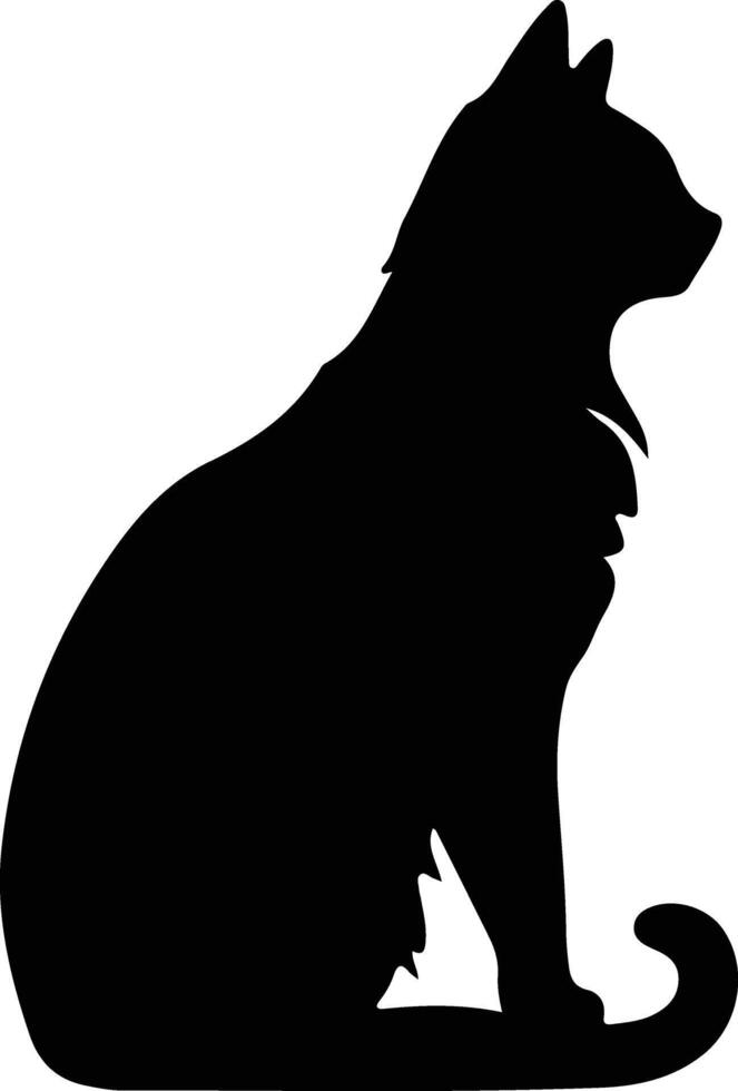 Suphalak Cat  black silhouette vector