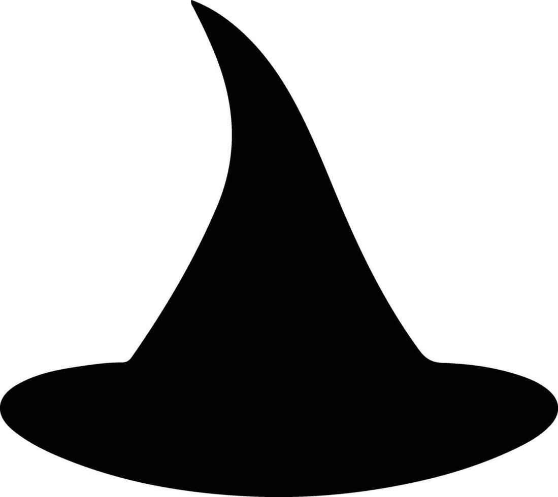 Witchs hat black silhouette vector