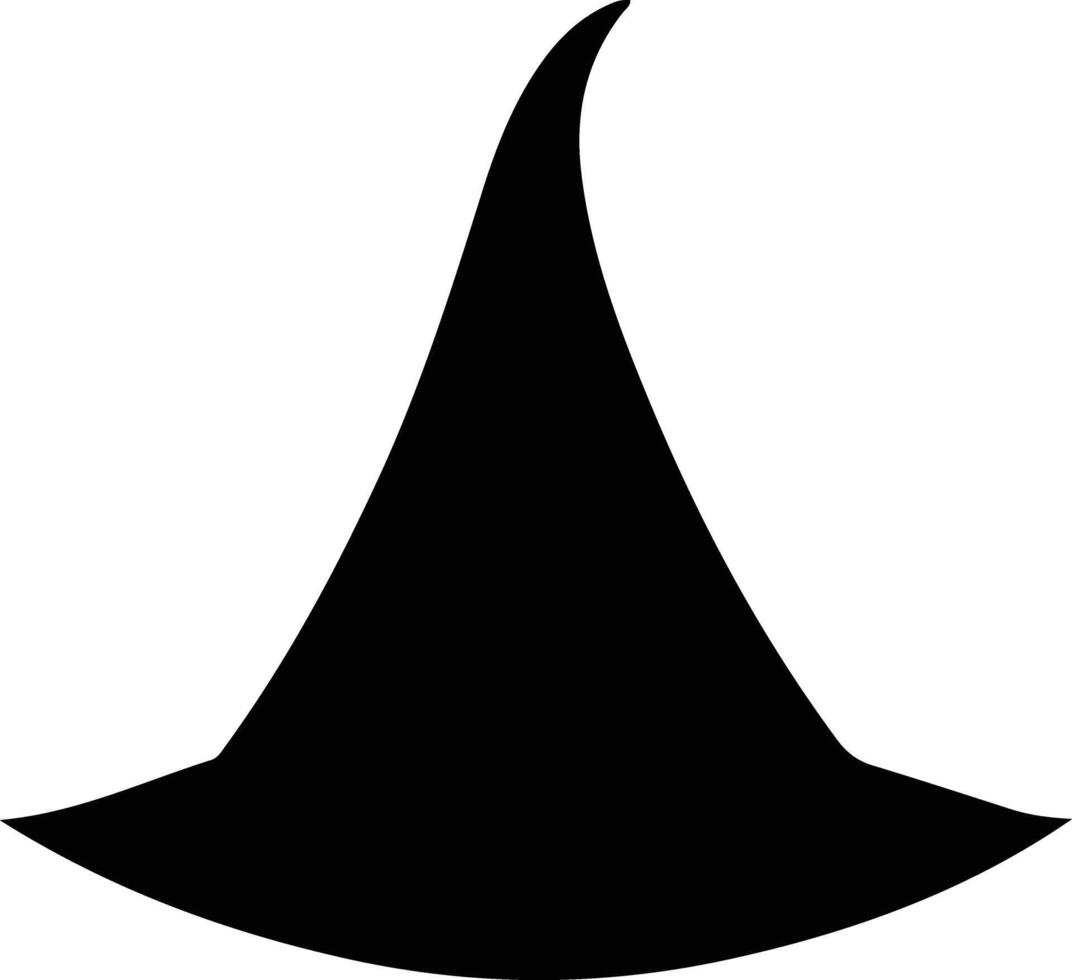 Witchs hat  black silhouette vector