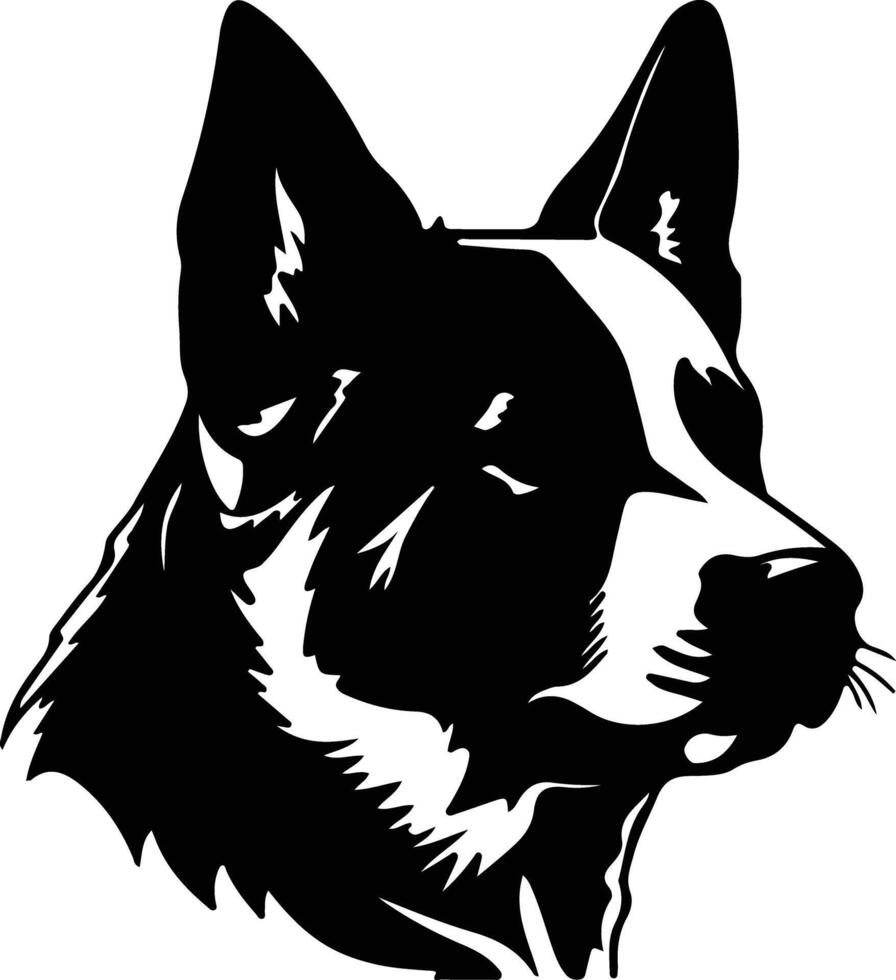 Akita  black silhouette vector