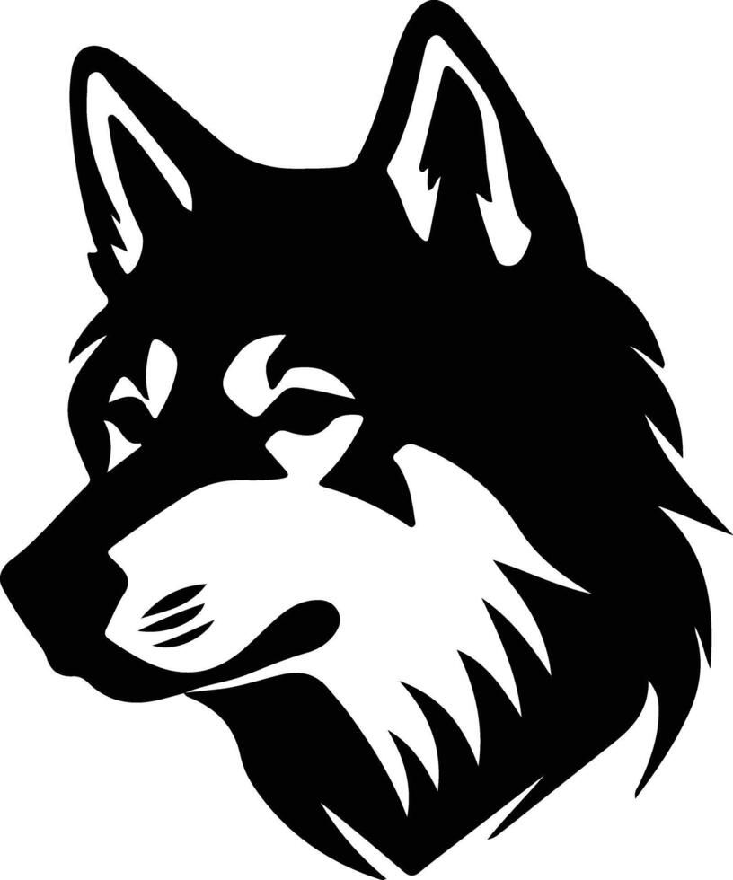 Akita  black silhouette vector
