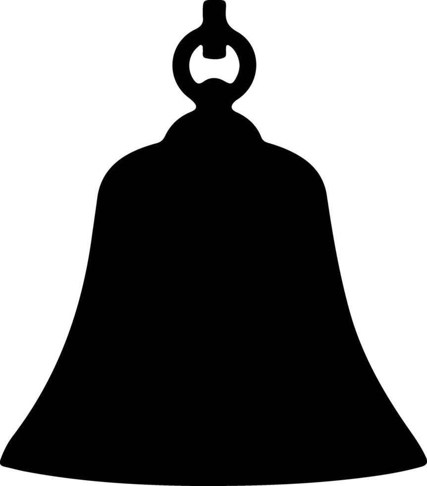 Bell icon  black silhouette vector