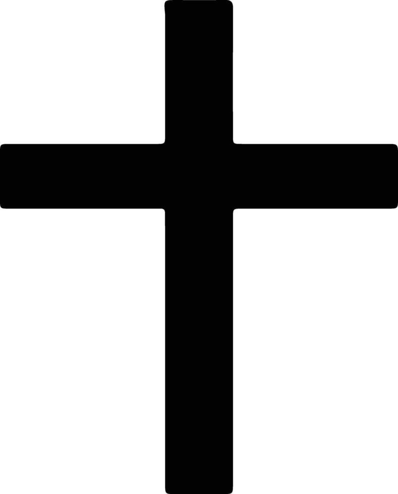 Cross icon black silhouette vector