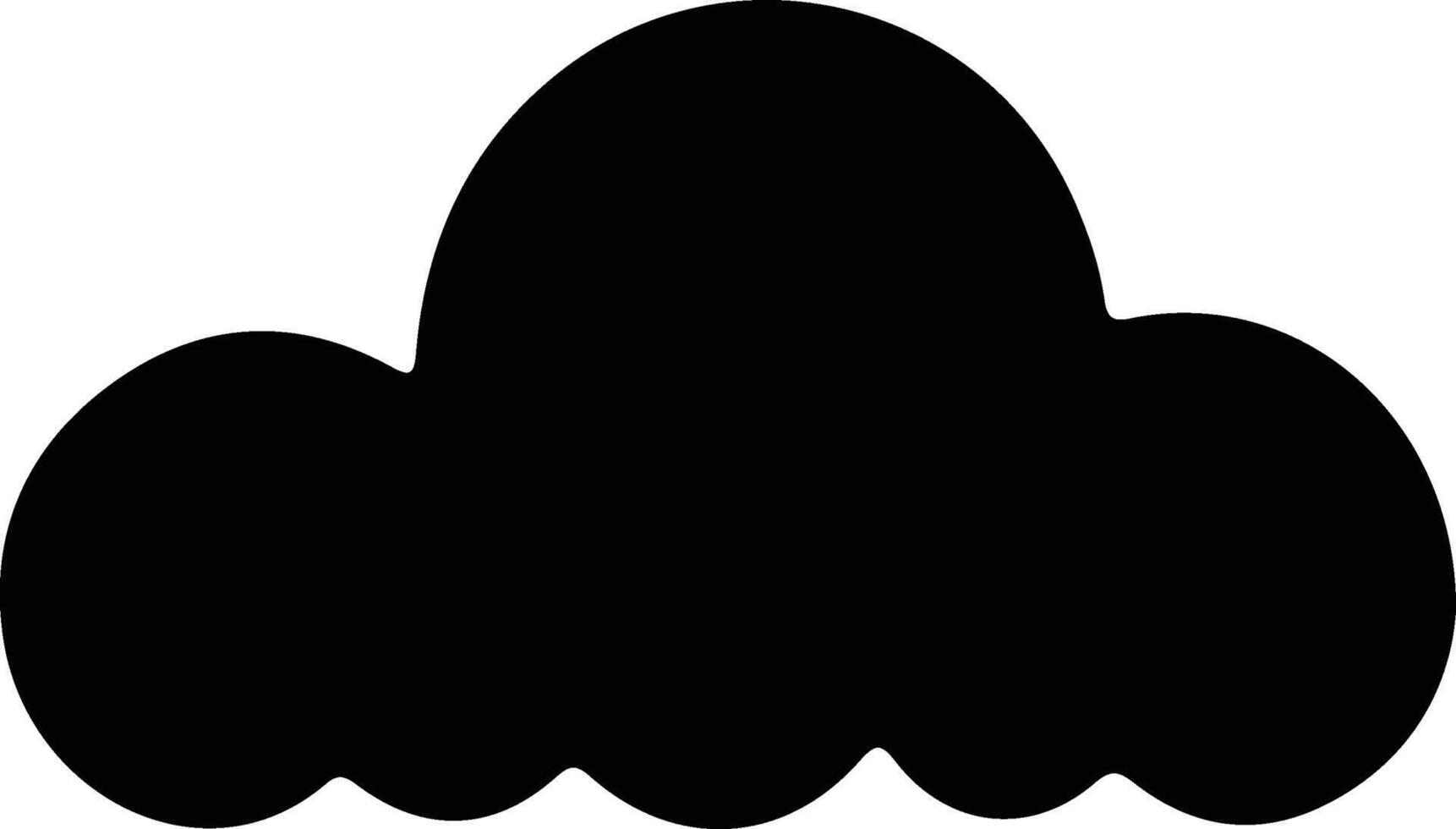 Cloud icon  black silhouette vector