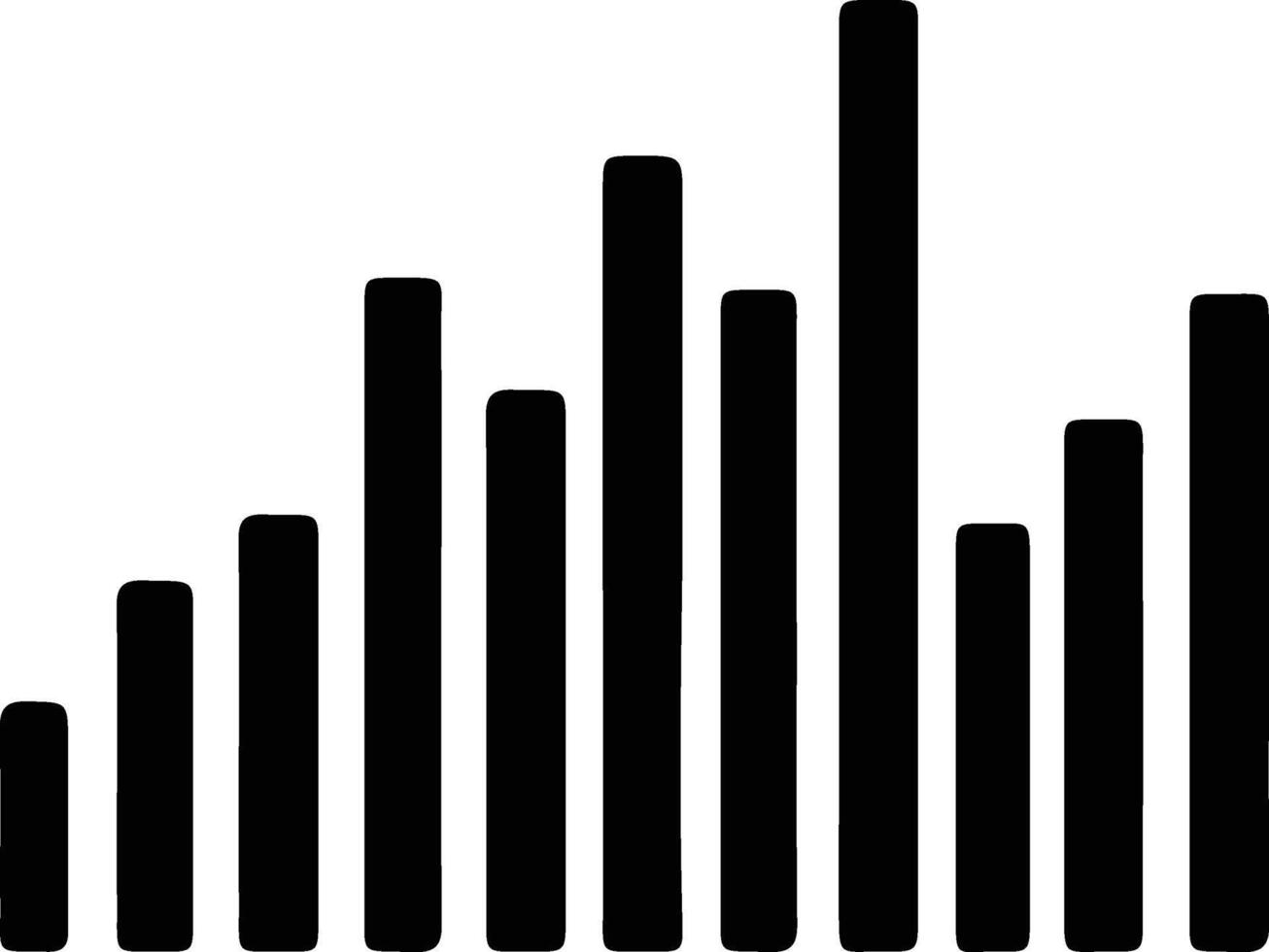 Graph icon  black silhouette vector