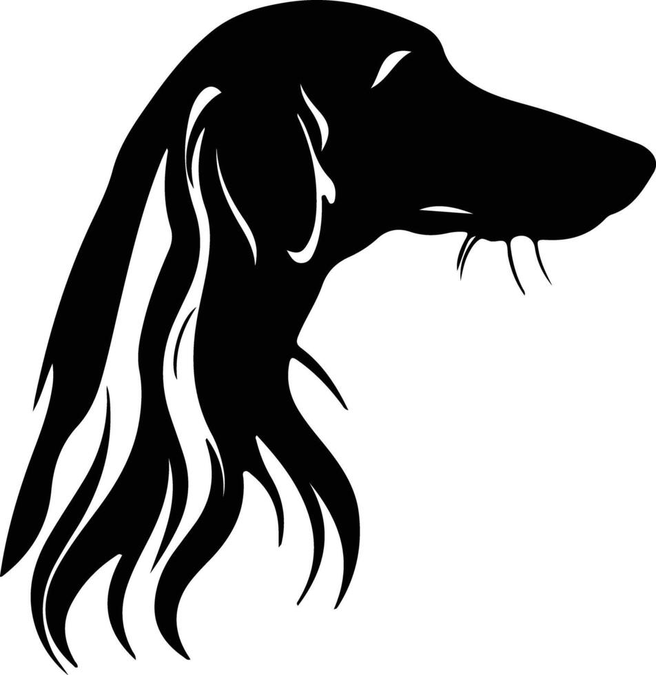Saluki  silhouette portrait vector