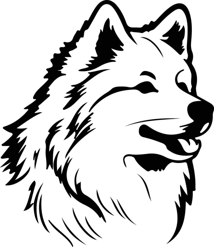 Samoyed  silhouette portrait vector